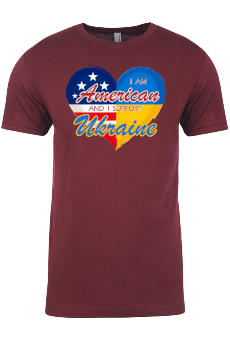 Adult t-shirt "I am American and I support Ukraine"