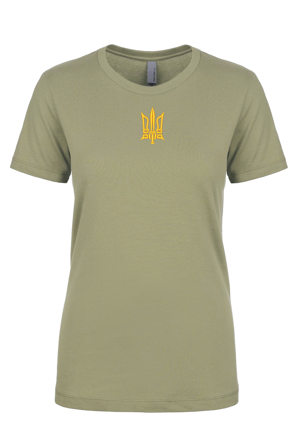 Female fit embroidered t-shirt "Combat Tryzub"