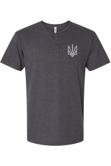 Adult embroidered henley shirt "Leader"
