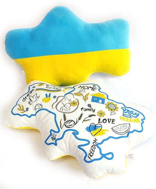 Ukrainian soft plush toy/pillow "Map of Ukraine"